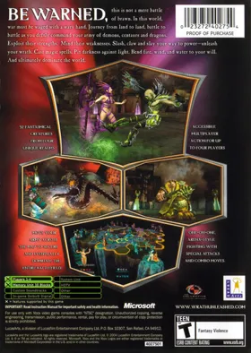 Wrath Unleashed (USA) box cover back